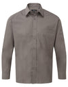 Premier PR200 - Long Sleeve Polin Shirt — Dark Grey