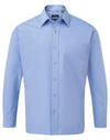 Premier PR200 - Long Sleeve Polin Shirt — Mid Blue