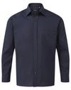 Premier PR200 - Long Sleeve Polin Shirt — Navy Blue