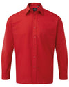 Premier PR200 - Long Sleeve Polin Shirt — Red
