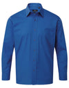 Premier PR200 - Long Sleeve Polin Shirt — Royal