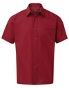 Premier PR202 - Short Sleeve Poplin Shirt — Burgundy