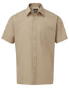 Premier PR202 - Short Sleeve Poplin Shirt — Khaki