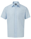 Premier PR202 - Short Sleeve Poplin Shirt — Light Blue