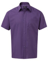 Premier PR202 - Short Sleeve Poplin Shirt — Purple