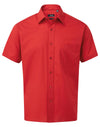Premier PR202 - Short Sleeve Poplin Shirt — Red