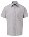 Premier PR202 - Short Sleeve Poplin Shirt — Silver