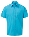 Premier PR202 - Short Sleeve Poplin Shirt — Turquoise