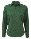 Premier PR300 - Ladies Poplin Long Sleeved Blouse — Bottle Green