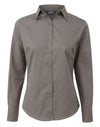 Premier PR300 - Ladies Poplin Long Sleeved Blouse — Dark Grey
