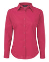 Premier PR300 - Ladies Poplin Long Sleeved Blouse — Hot Pink