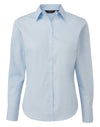 Premier PR300 - Ladies Poplin Long Sleeved Blouse — Light Blue