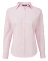 Premier PR300 - Ladies Poplin Long Sleeved Blouse — Pink