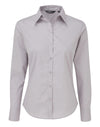 Premier PR300 - Ladies Poplin Long Sleeved Blouse — Silver