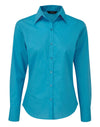 Premier PR300 - Ladies Poplin Long Sleeved Blouse — Turquoise