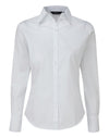 Premier PR300 - Ladies Poplin Long Sleeved Blouse — White
