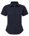 Premier PR302 - Ladies Poplin Short Sleeved Blouse — Navy Blue