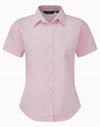 Premier PR302 - Ladies Poplin Short Sleeved Blouse — Pink