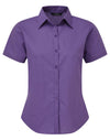 Premier PR302 - Ladies Poplin Short Sleeved Blouse — Purple