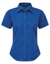 Premier PR302 - Ladies Poplin Short Sleeved Blouse — Royal