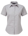 Premier PR302 - Ladies Poplin Short Sleeved Blouse — Silver