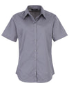 Premier PR302 - Ladies Poplin Short Sleeved Blouse — Steel