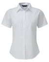 Premier PR302 - Ladies Poplin Short Sleeved Blouse — White