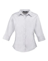 Premier PR305 - Ladies Short Sleeve Poplin Blouse — Silver