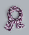 Disley Patterned Scarf — Aubergine/White