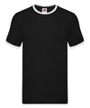 Fruit of the Loom SS168 Ringer T — Black/White