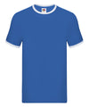 Fruit of the Loom SS168 Ringer T — Royal/White