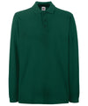 Fruit of the Loom SS258 Premium long sleeve polo — Forest Green