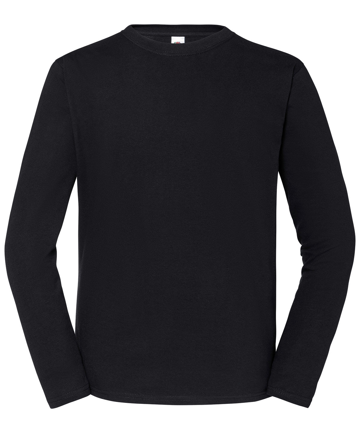 Fruit of the Loom SS434 Iconic 195 ringspun premium long sleeve T — Black