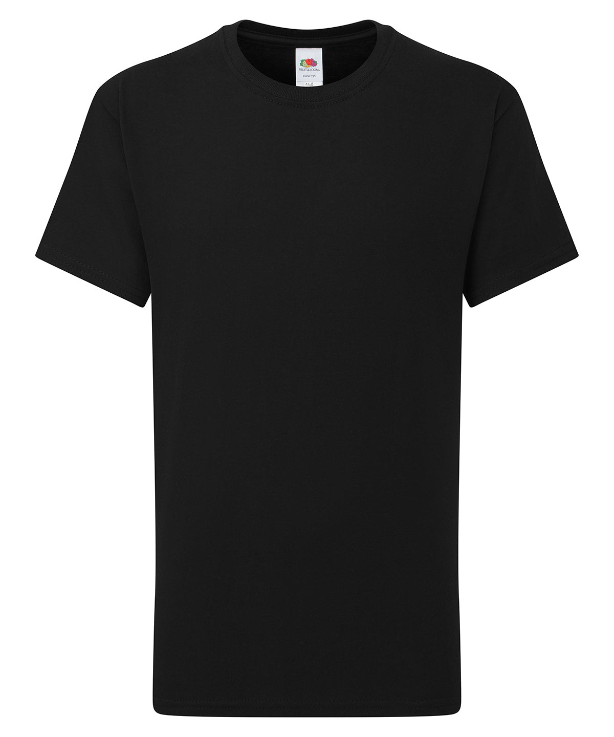 Fruit of the Loom SS436 Kids Iconic 195 T — Black