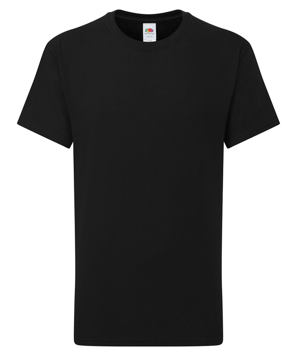 Fruit of the Loom SS436 Kids Iconic 195 T — Black