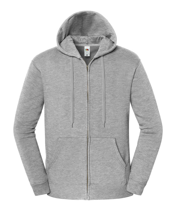 Fruit of the Loom SS443 Iconic premium hooded sweat jacket — Athletic Heather
