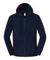 Fruit of the Loom SS443 Iconic premium hooded sweat jacket — Deep Navy