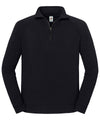 Fruit of the Loom SS444 Iconic premium zip-neck sweat — Black