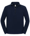 Fruit of the Loom SS444 Iconic premium zip-neck sweat — Deep Navy