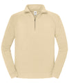 Fruit of the Loom SS444 Iconic premium zip-neck sweat — Desert Sand