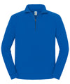 Fruit of the Loom SS444 Iconic premium zip-neck sweat — Royal Blue