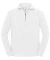 Fruit of the Loom SS444 Iconic premium zip-neck sweat — White