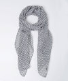 Disley Patterned Scarf — Black/White