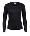 TEE JAYS TJ004 Women’s long sleeve interlock tee (590) - Black