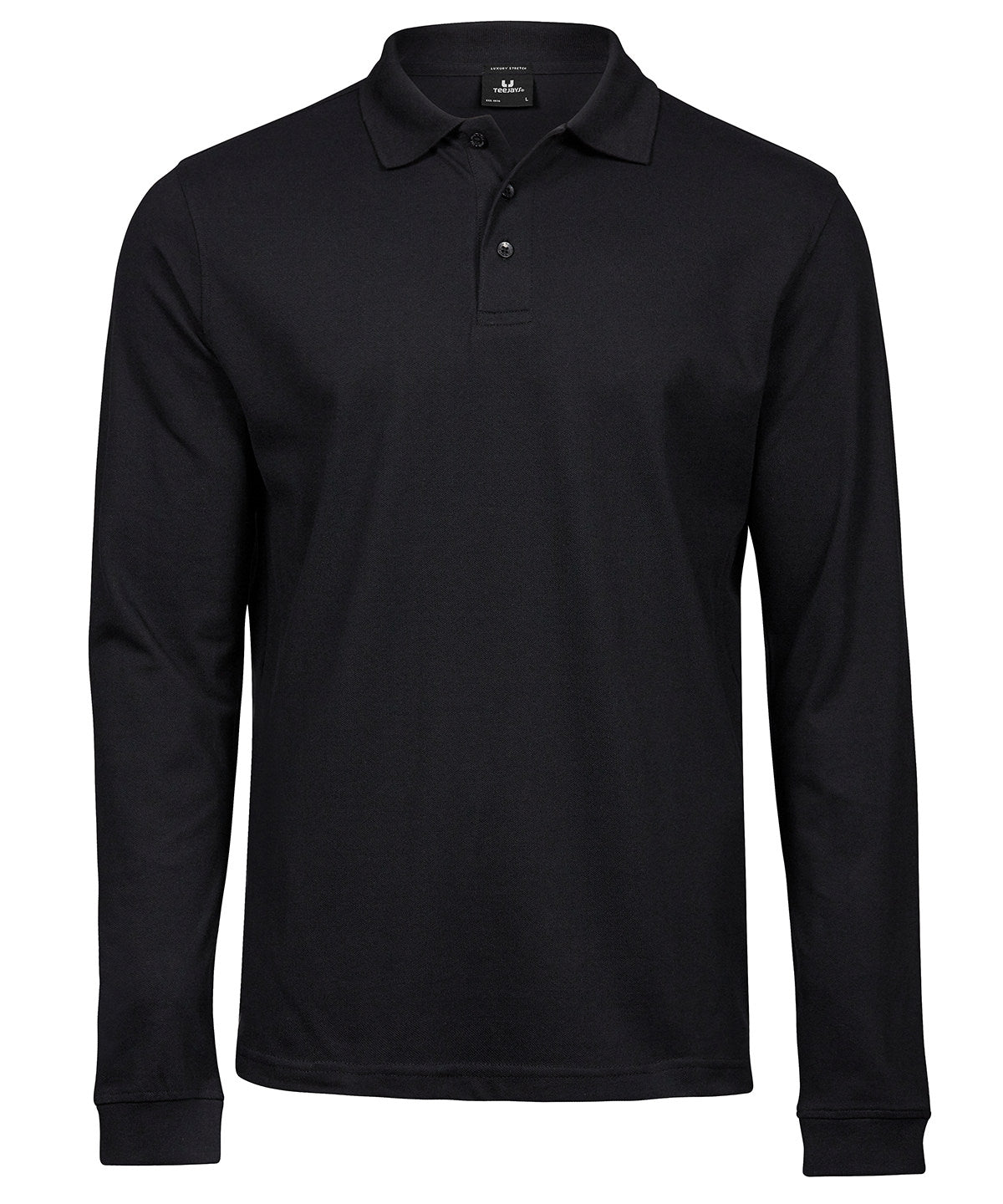 TEE JAYS TJ010 Luxury stretch long sleeve polo (1406) - Black