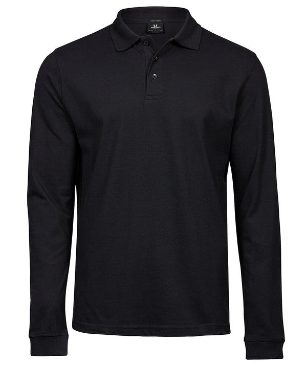TEE JAYS TJ010 Luxury stretch long sleeve polo (1406) - Black