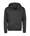 TEE JAYS TJ014 UNLABELED hooded full-zip sweatshirt (5154) - Black