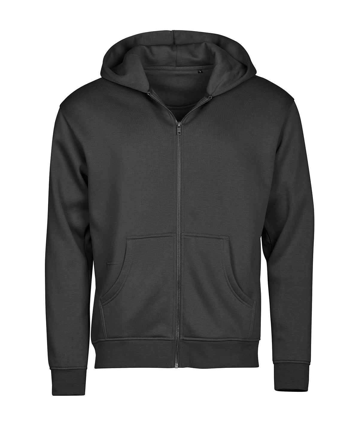 TEE JAYS TJ014 UNLABELED hooded full-zip sweatshirt (5154) - Black