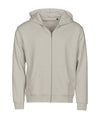 TEE JAYS TJ014 UNLABELED hooded full-zip sweatshirt (5154) - Cement