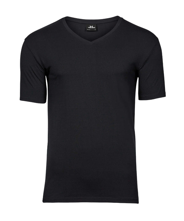 TEE JAYS TJ023 Stretch v-neck tee (401) - Black